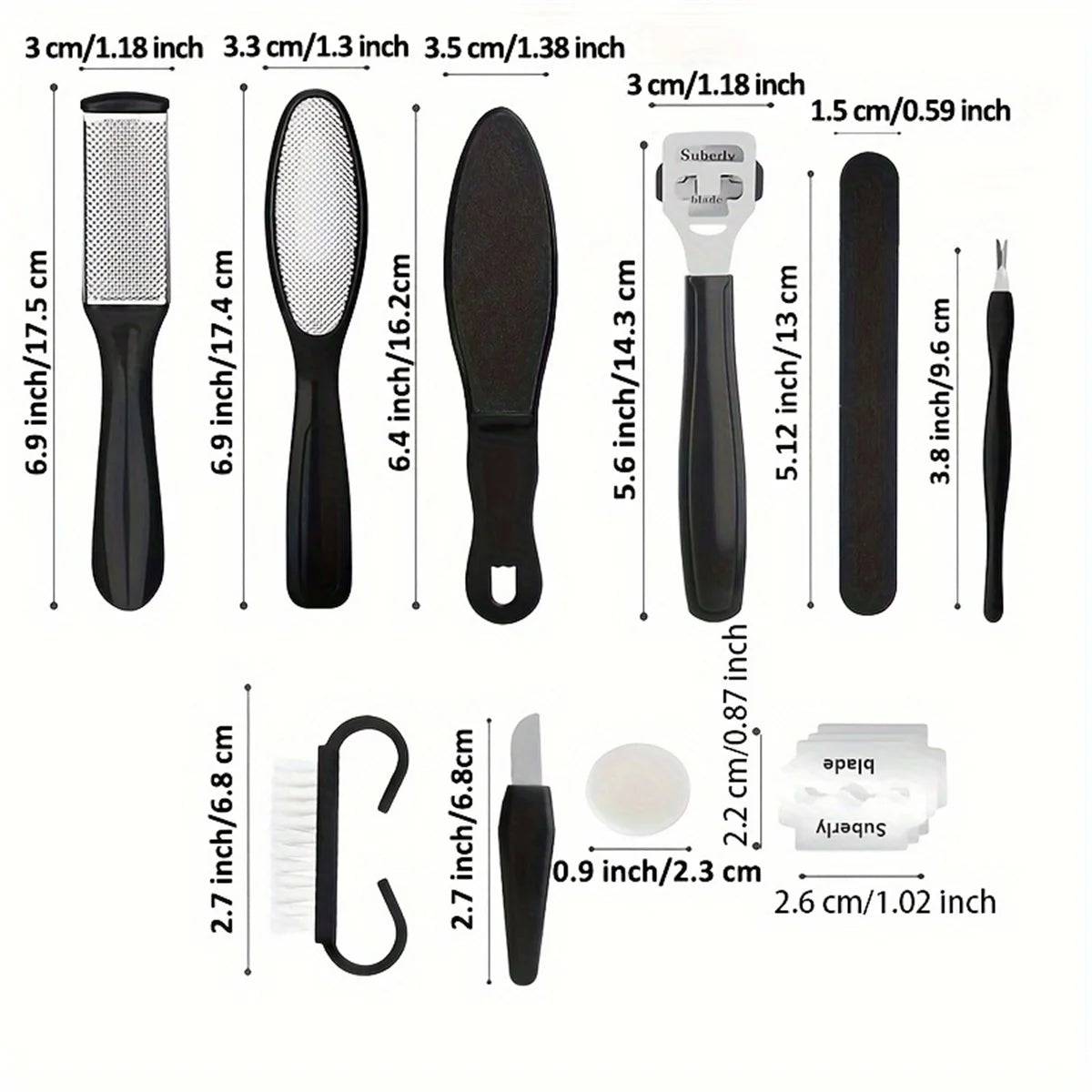 10/8pcs Pedicure Set In A Box, Including Foot File, Foot Scraper Pedicure Tool Set Stainless Steel Double-sided Foot Care