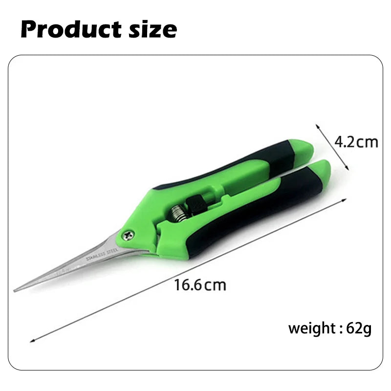 Garden Pruning Scissors — Stainless Steel Bonsai & Flower Shears