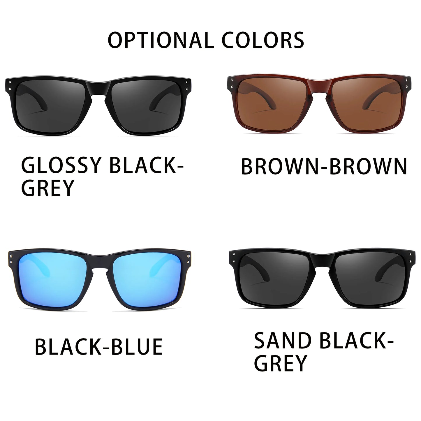 KIDIN Polarized Square Sunglasses — Outdoor Sport UV400