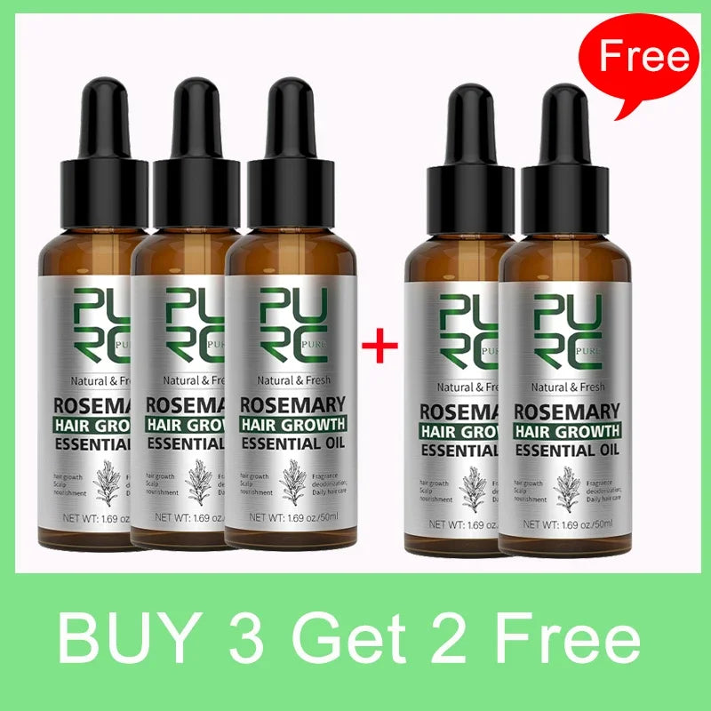 PURC Rosemary & Ginger Hair Growth Oil Treatment – Anti-Frizz, Anti-Dandruff (50ml)