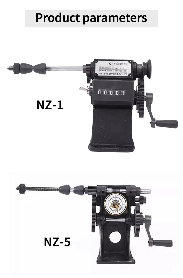 NZ-1 Hand Cranked Coil Winding Machine – Mechanical Counter Small Winding Tool