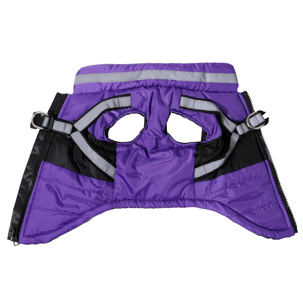 Dog Winter Jacket with Built-In Harness - Reflective Coat for Small Dogs - photo 4