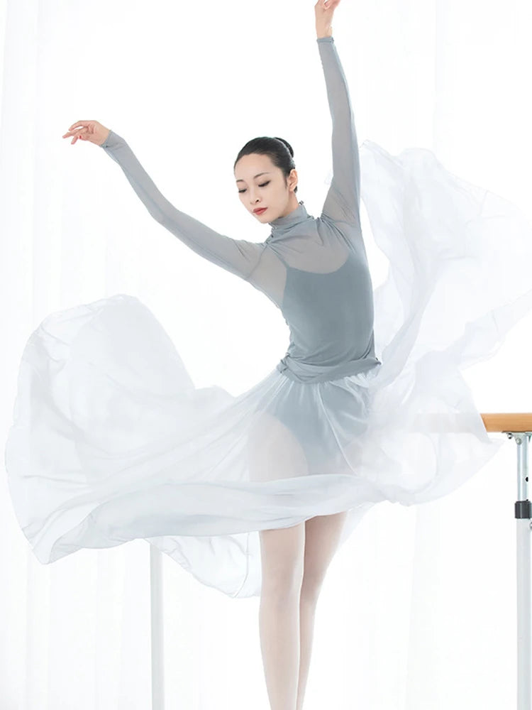 Full-skirt ballet practice dress
