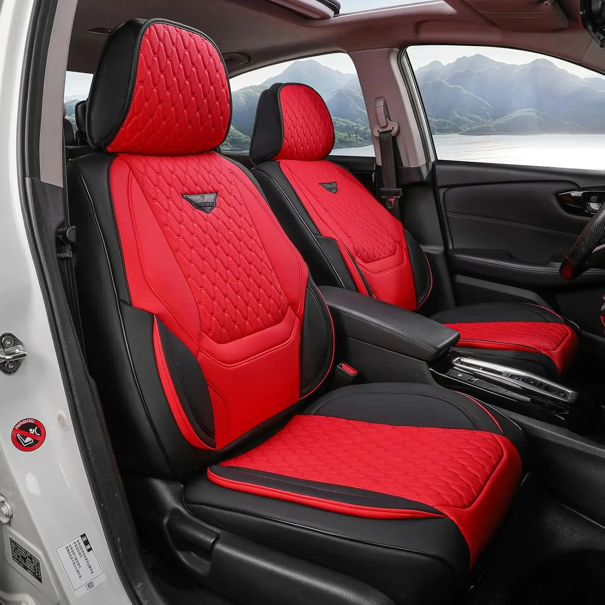 EKR Universal Car Seat Covers 5 Seats Full Set For Toyota Honda Lexus Ford Kia Hyundai Audi Waterproof Leather Auto Seat Protection All-Season Universal Fit Most Car Sedan SUV Car Accessories