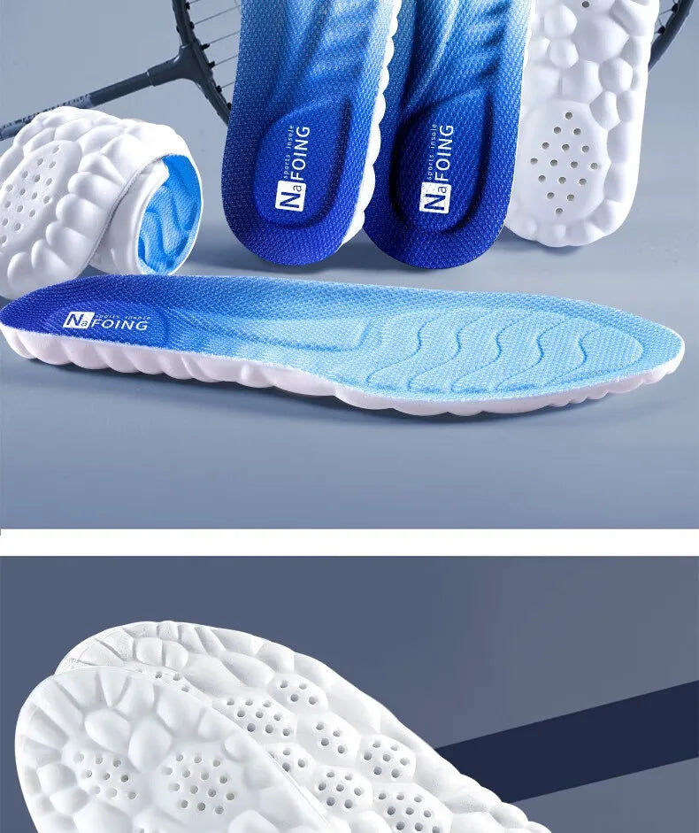 4D Cloud Sports Insoles – Shock Absorbing, Breathable PU Shoe Inserts