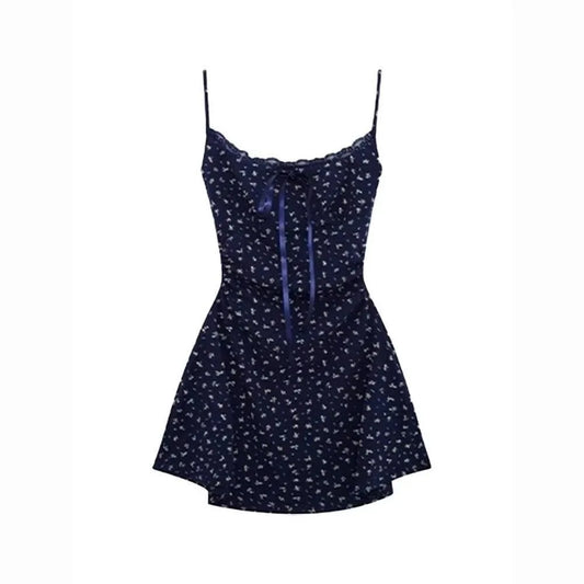Women's Strappy Floral Mini Bodycon Dress - Summer Cover-Up - photo 4