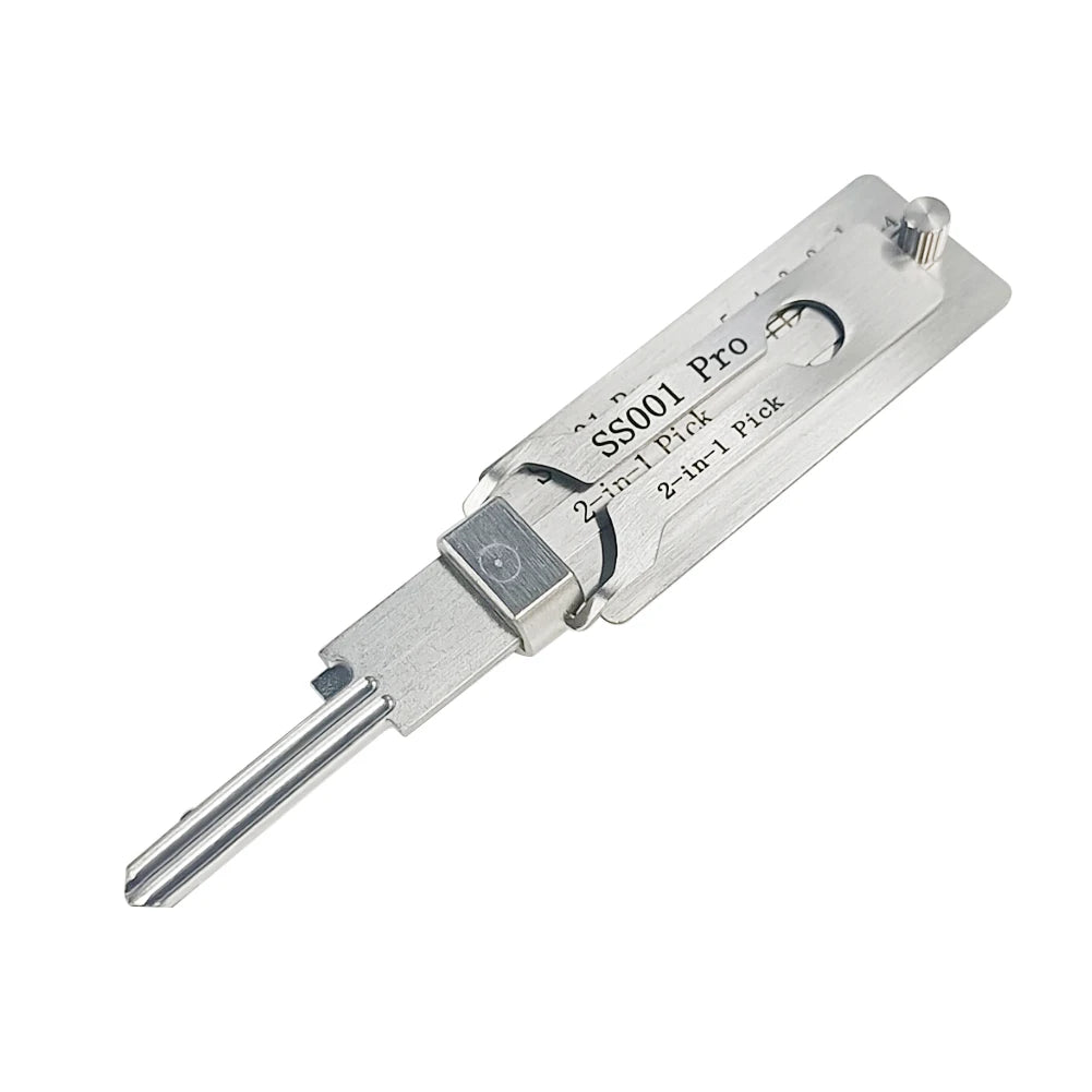 SS001 Stainless Steel Key Decoder & Lock Pick Set – 2-in-1 Precision Hook Tool with O-Ring Pickup Kit | Locksmith Repair Tool