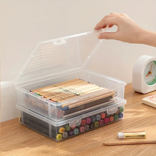 Transparent Pencil Case - Large Capacity Marker Storage Box