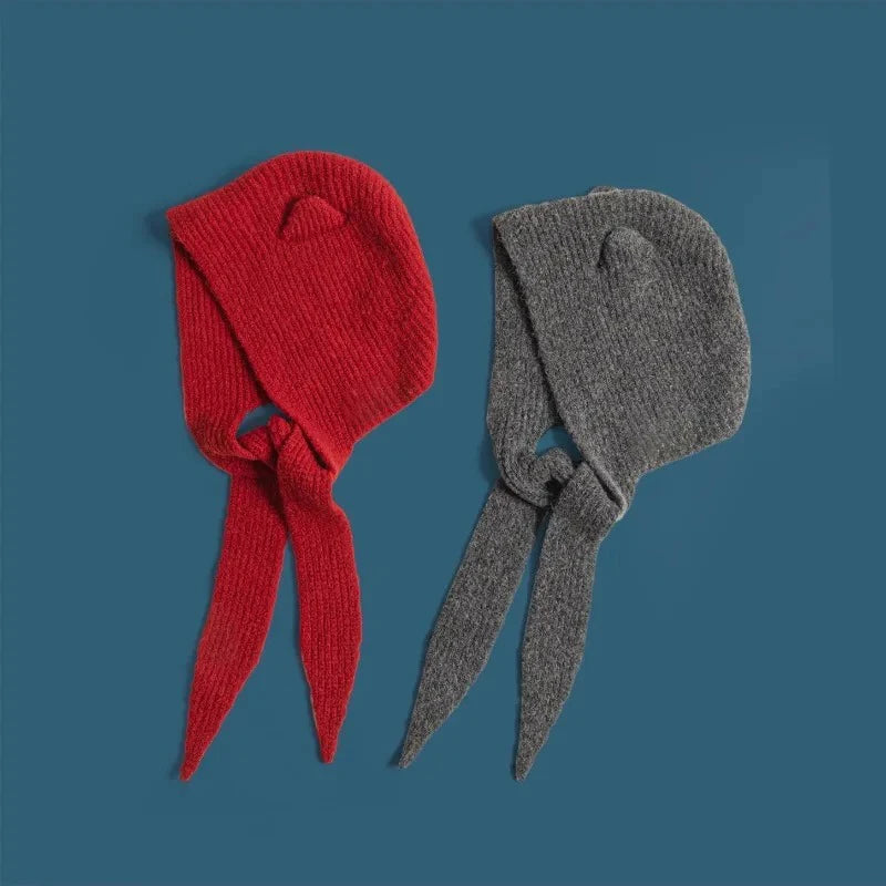 Women's Knit Balaclava Scarf Hat, Warm Winter Hood