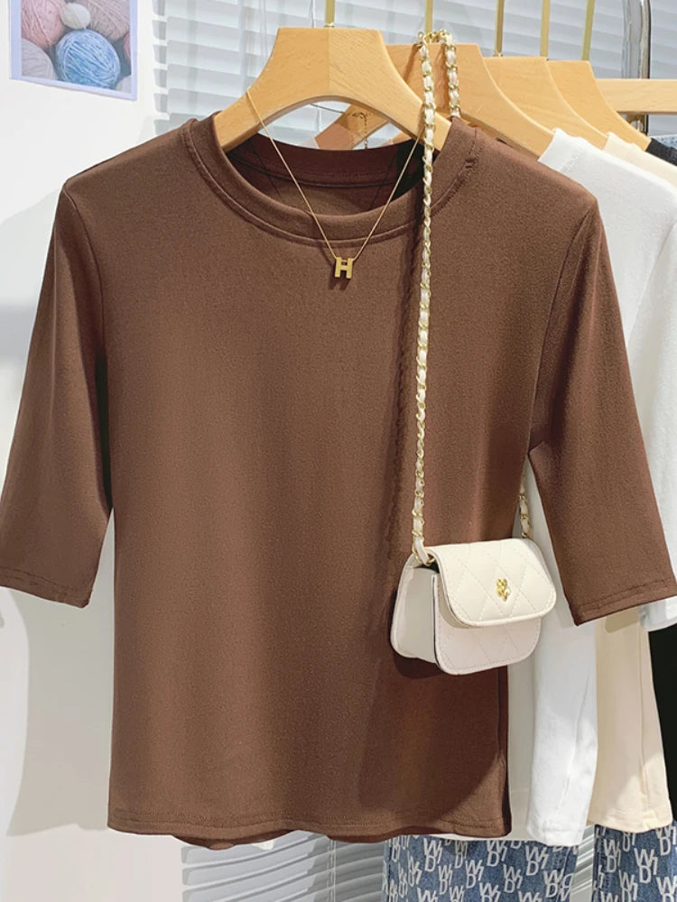 Women's 100% cotton crew neck tee — view 18 of 20