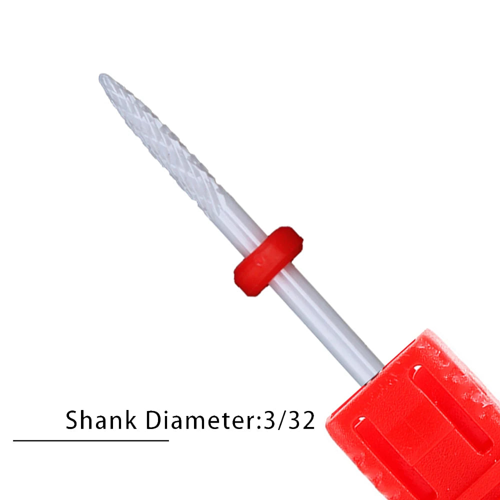 Nail Drill Bits Flame Ceramic Cutters for Manicure Electric Pedicure Nail Bits Gel Polish Remover Files Burr Nail Accessories