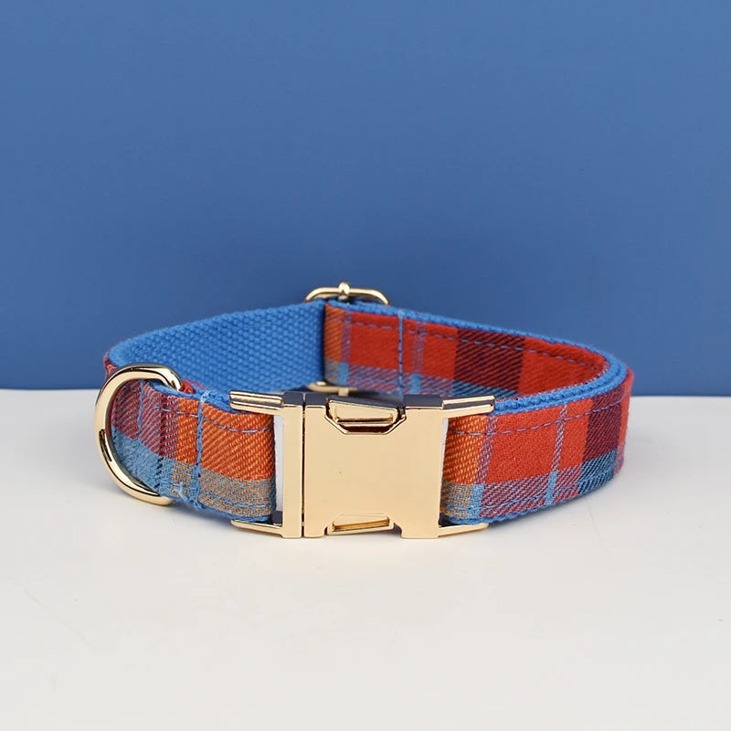 Padded Dog Collar & Leash Set - Plaid & Velvet Bow Styles, S-XL - photo 9