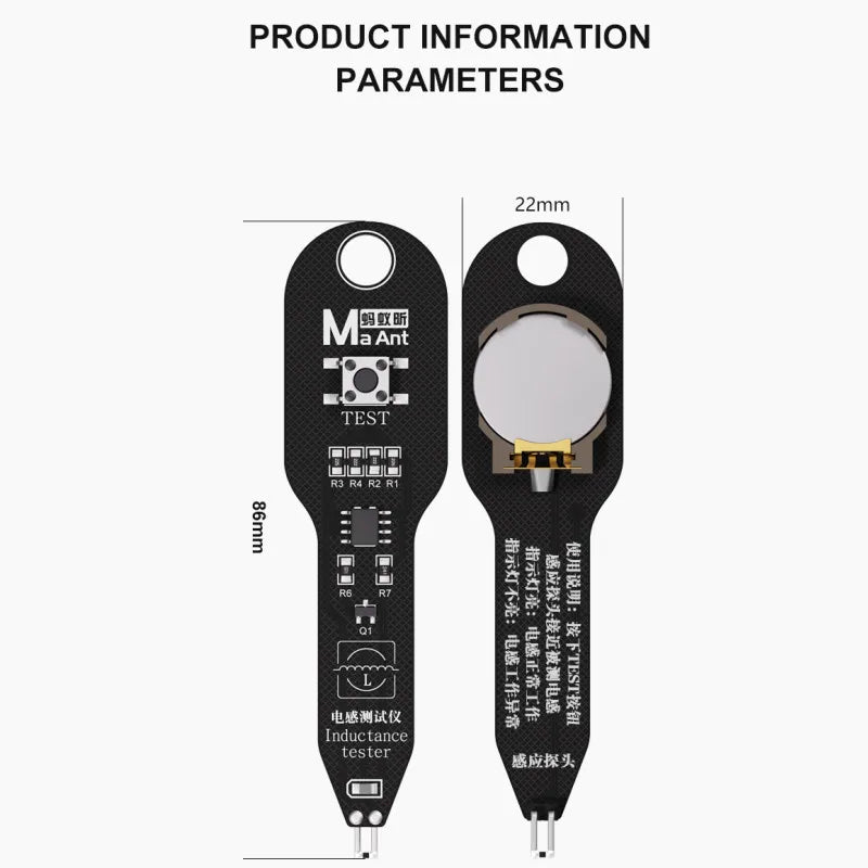 MaAnt M093 Inductance Tester Motherboard Coil Tester Inductor Detector Repair Tool Electromagnetic Induction Quick Fault Check