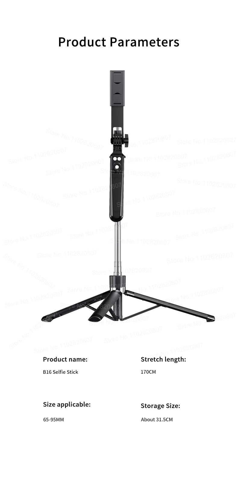 1.7M Extendable Bluetooth Selfie Stick Tripod – Wireless Remote & Fill Light for TikTok Live Streaming