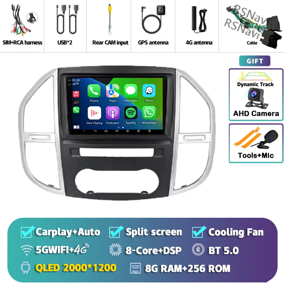 Android Car Radio Head Unit with CarPlay for Mercedes-Benz Vito W447 (2014-2020)
