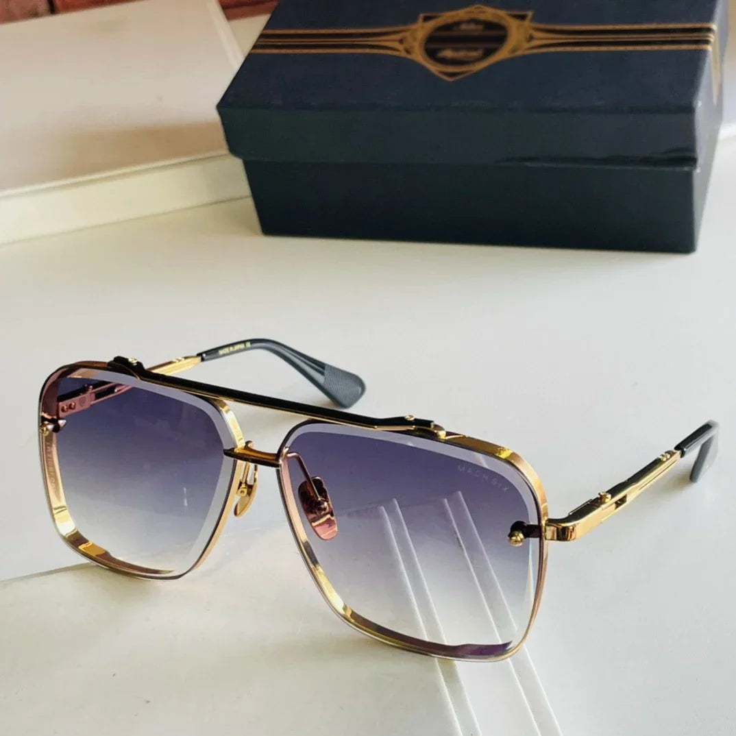 ADITA Unisex Sunglasses — Titanium-Style Frame, Boxed