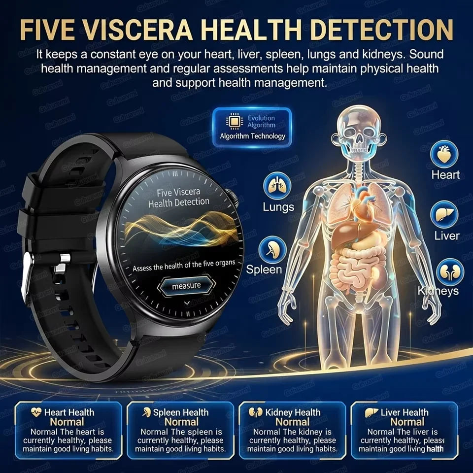 2026 New Accurate Diagnosis ECG Smart Watch Body Fat Blood oxygen BP Health Sport HD AMOLED Screen call Smart watch Men women