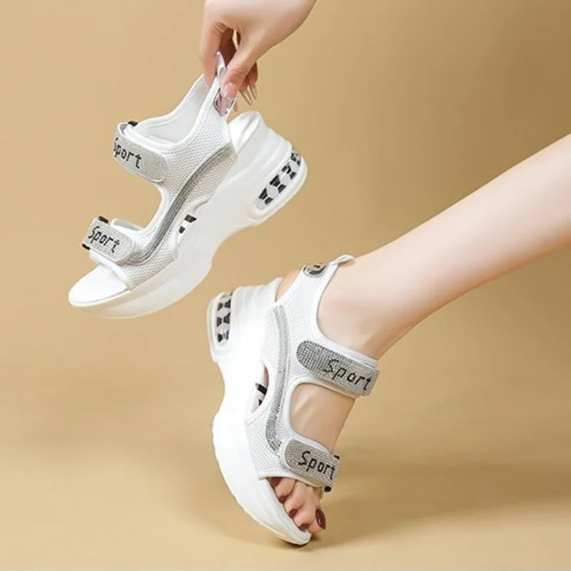 Round-Toe Block-Heel Sandals for Women — Thick-Sole Comfortable Summer Dress Sandals