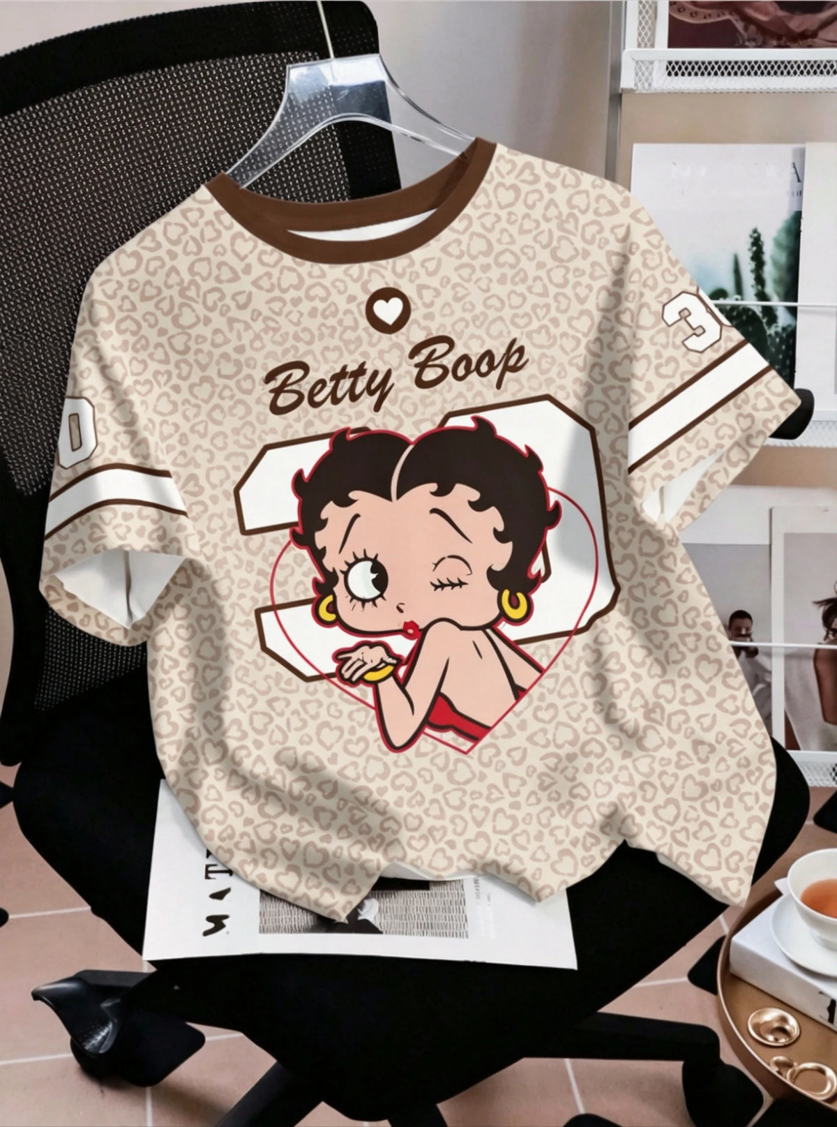 Betty Boop Cartoon 3D Print Short Sleeve T Shirt Men Women Family Matching Parent Kids Summer Casual Sport Daily Graphic Tee