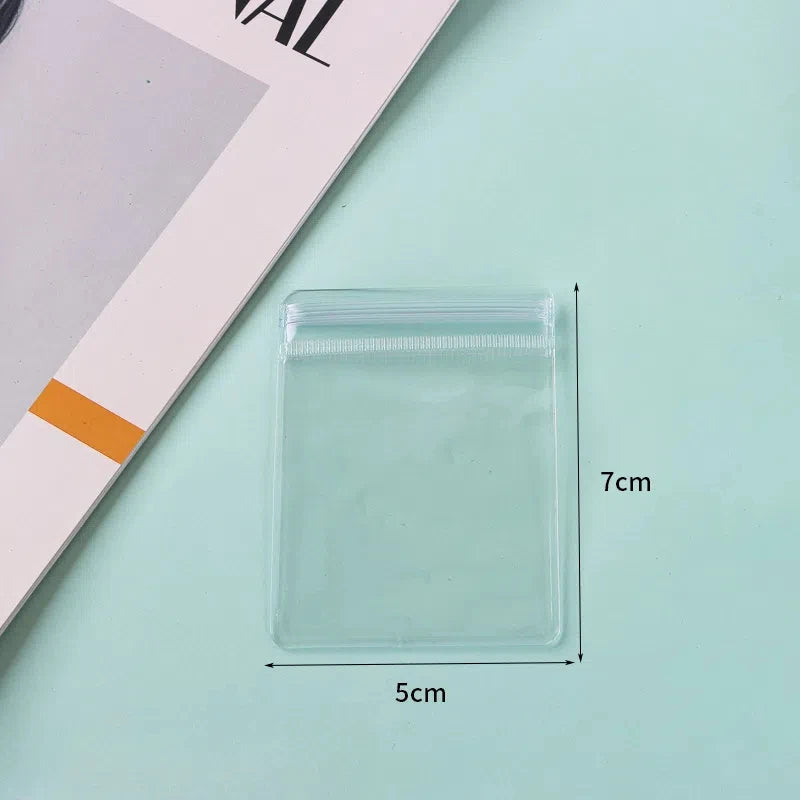 50/20/10 PCS PVC Self Sealing Jewelry Bag Thick Necklace Bracelet Ziplock Bag Ring Storage Holder Bag Storage Anti-oxidation Bag