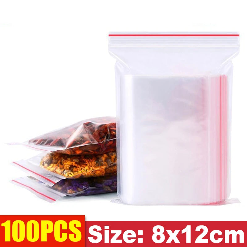 Thicken Clear Zipper Sealed Bags – Heavy-Duty Reclosable Plastic Storage Pouches for Jewelry, Food & Small Parts | Wholesale