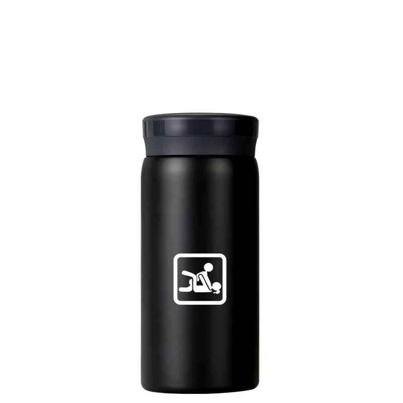 200/300ML 316 Stainless Steel Pocket Mini Thermos Custom LOGO Black Hot Water Bottle Vacuum Flask For Ice Coffee Travel Cup