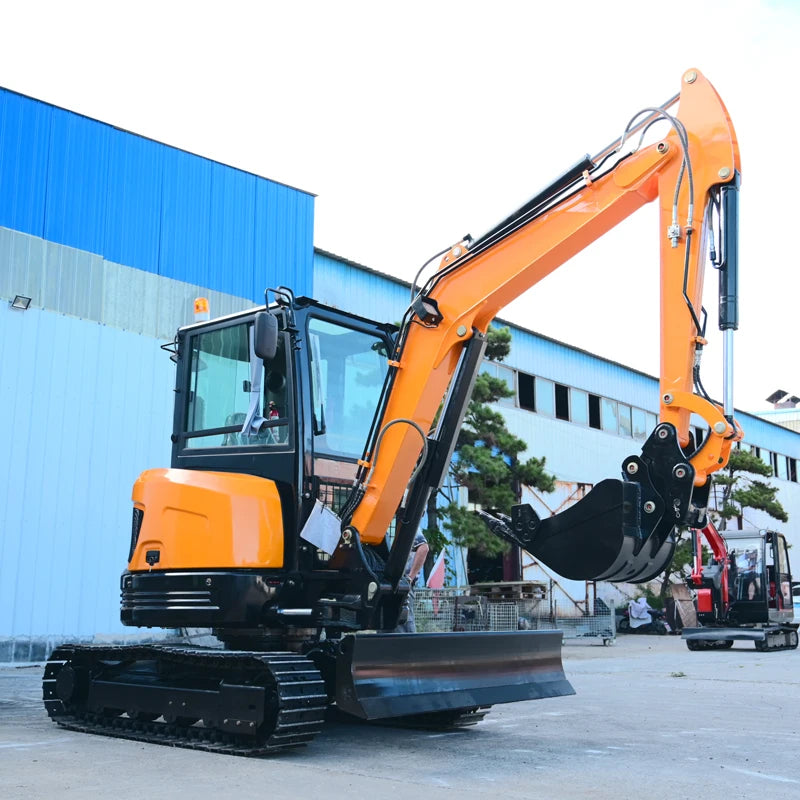 3.5 Ton Mini Excavator, Hydraulic Diesel Rubber Crawler Digger