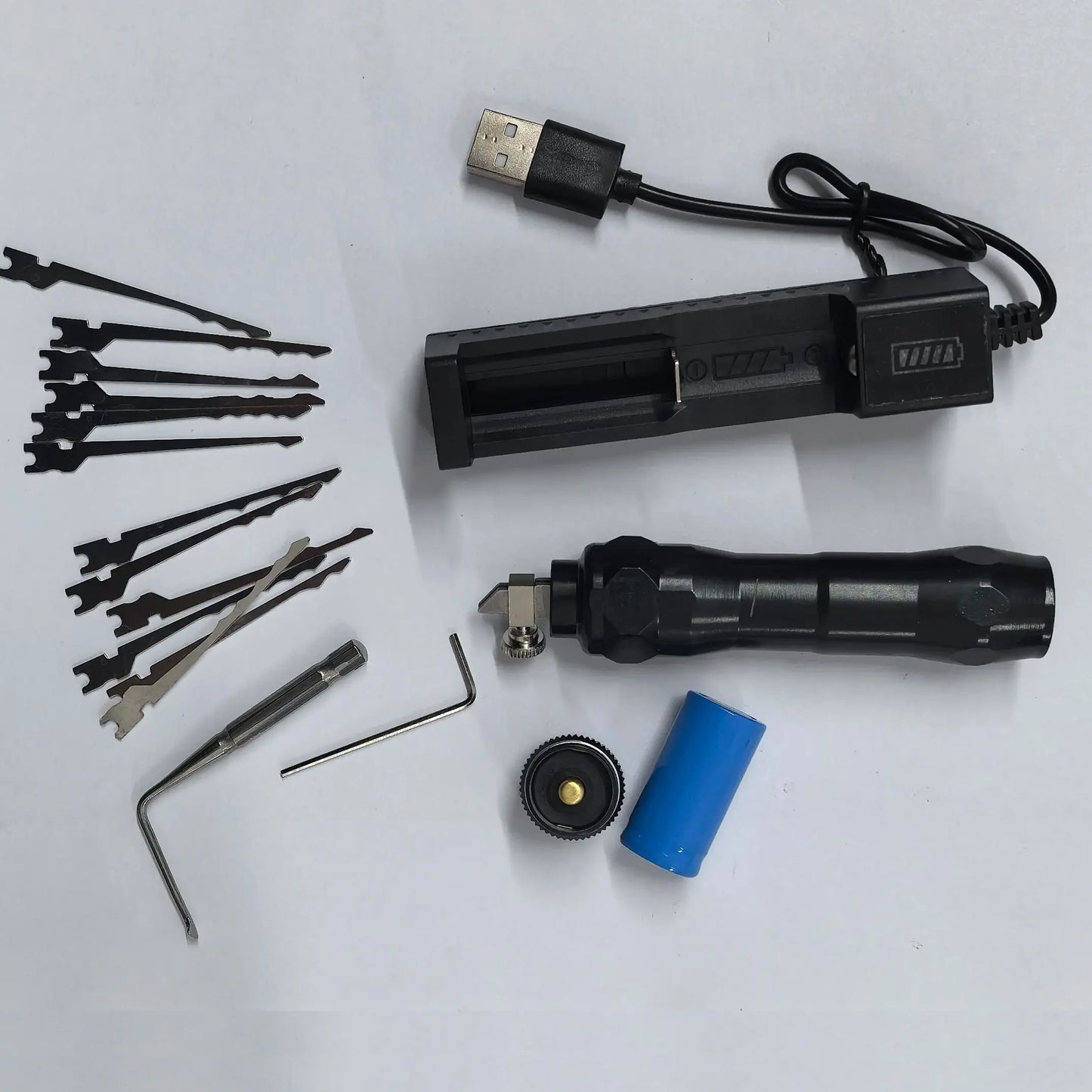 Functional locksmith repair tool set Extreme storm electric brush hook lock open locksmith tool