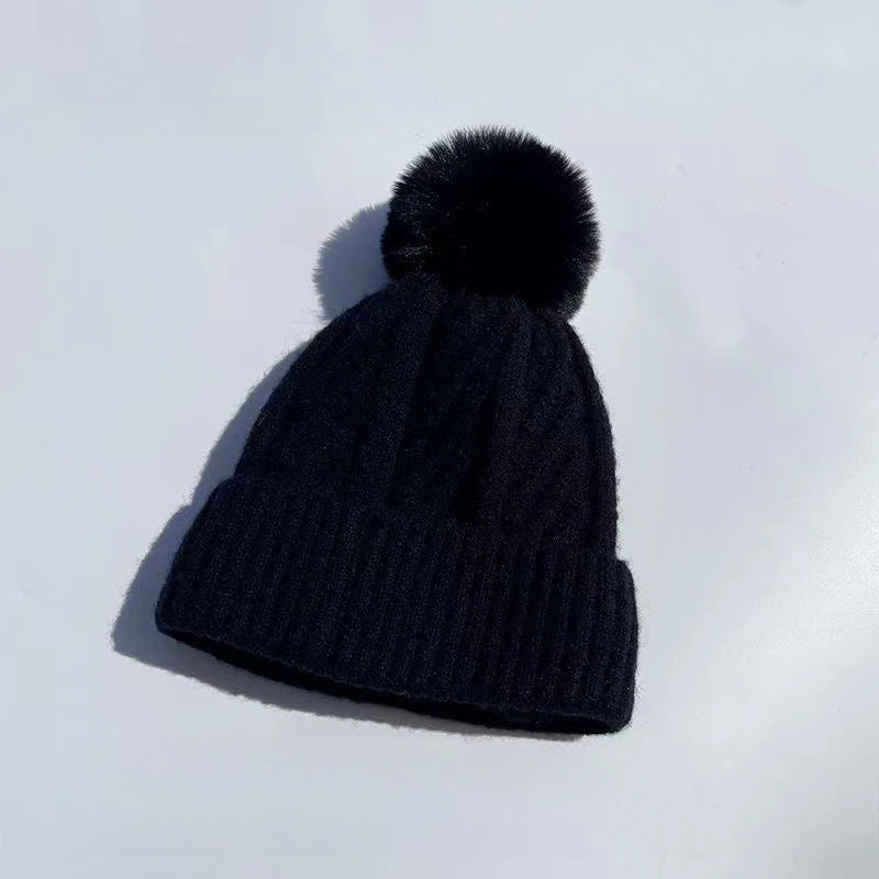 Women's Cable Knit Pom Pom Beanie with Ear Flaps - Winter Hat - photo 11