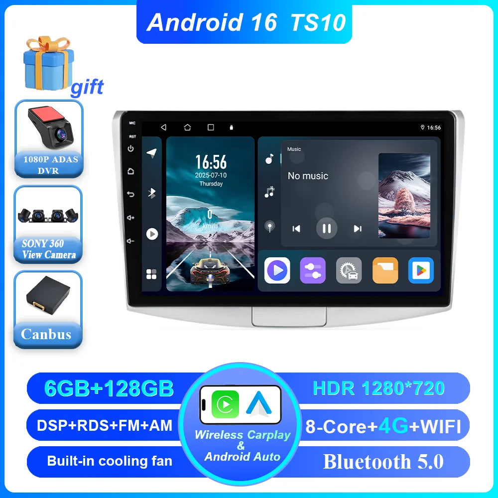 Car Stereo with Apple CarPlay & Android Auto, Compatible with VW Passat B6 B7 & CC