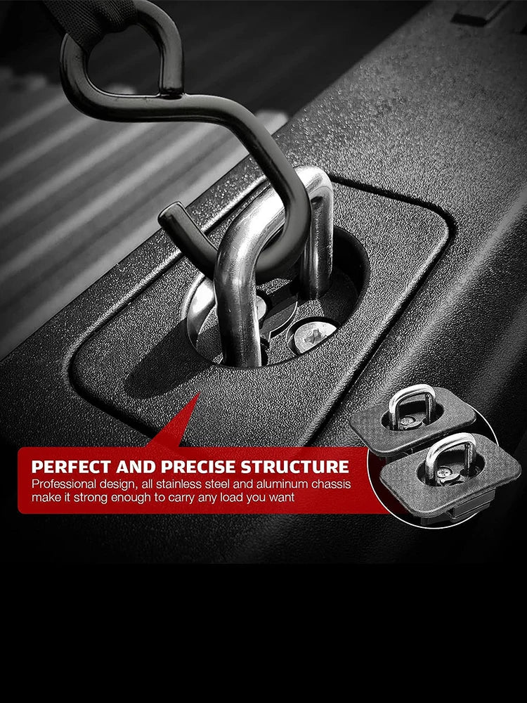 Truck Bed Tie-Down Anchors for Ford F-150 / F-250 / F-350 1998–2016 (4-Pack)