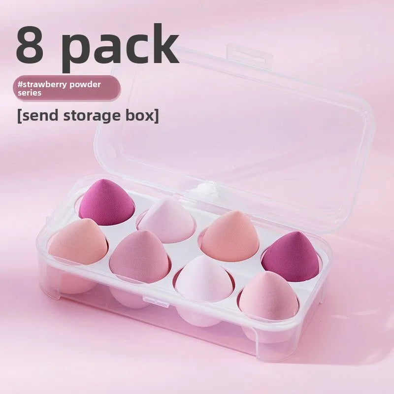 Makeup Sponge Set Dual Use for Liquid/Powder Foundation Beauty Egg Finger Sponges Cosmetic Puff Women Makeup Tools with Box