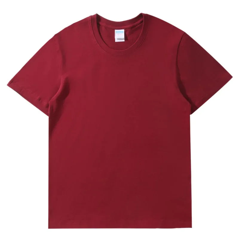 Women's 100% Cotton Loose Tee — Solid O-Neck Short-Sleeve Casual Summer Top
