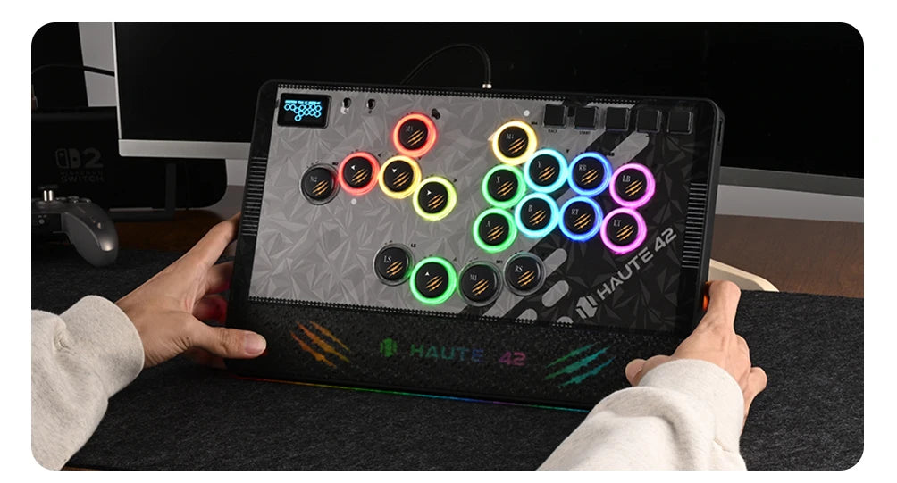 Haute42 C-AT Magnetic Leverless Hitbox Controller Stickless Arcade Controller Keyboard For PC/PS4/PS5/Switch Hitbox Fightstick