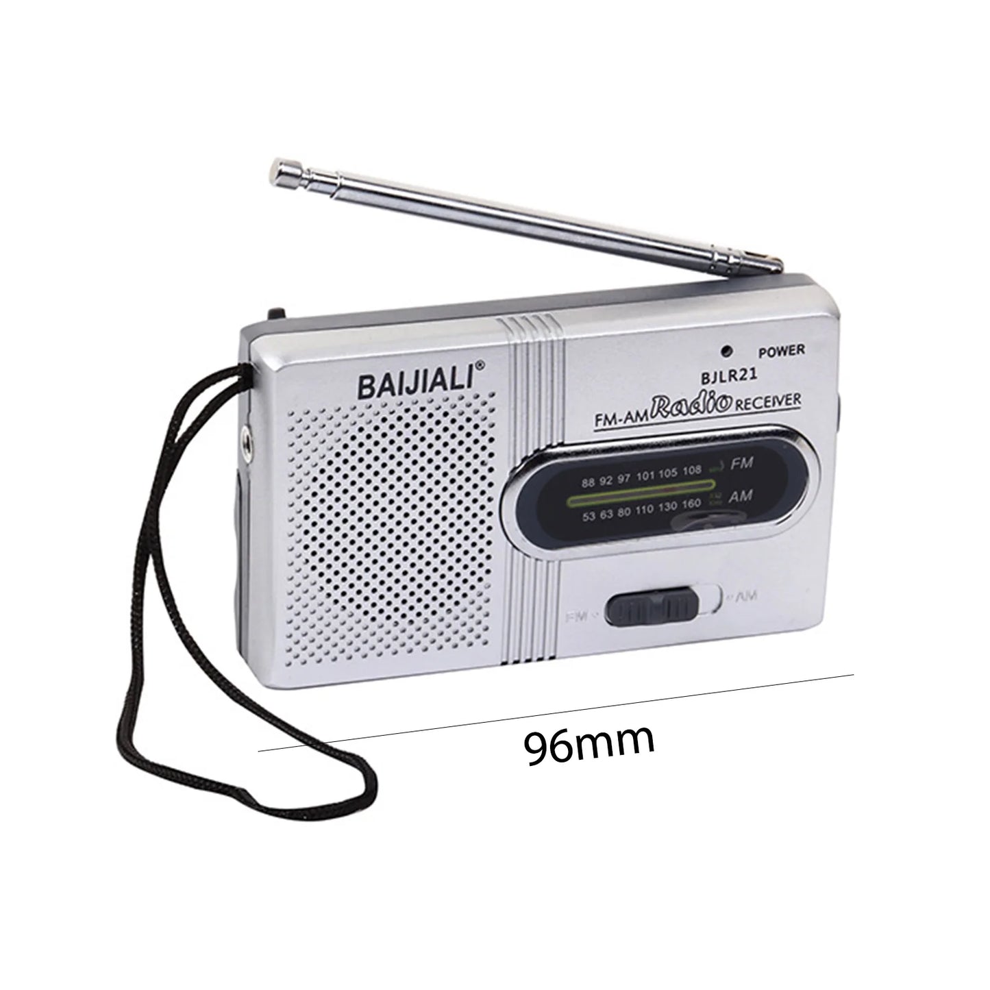 Radio FM/AM Small Portable Radio Battery Operated Radio Full-wave Band World Receiver Telescopic Antenna Built-in Speaker