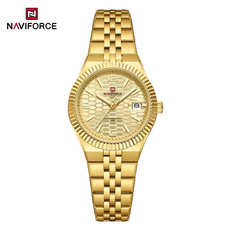 NAVIFORCE NF5079 Women's Quartz Watch — Waterproof Stainless Steel Bracelet