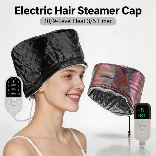 Deep Conditioning Hair Steamer Cap - 9-Level Electric Thermal Heat Cap