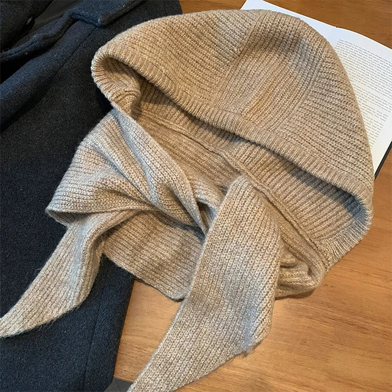 Women's Knit Balaclava Bonnet - Beanie & Scarf in One - photo 7
