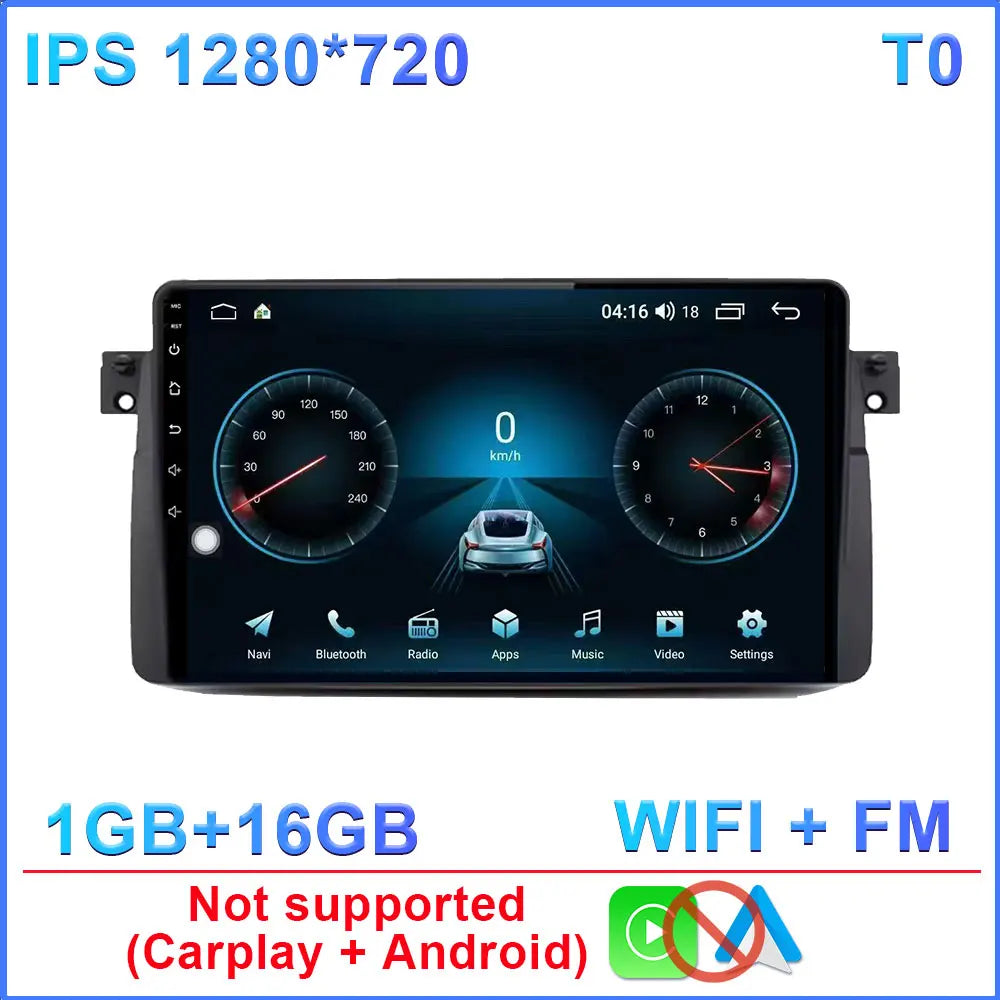 Android 16 Car Radio For BMW E46 M3 X5 1998-2006 Multimedia Video Player GPS 4G Carplay Auto Stereo RDS DSP DVD Head Unit WIFI