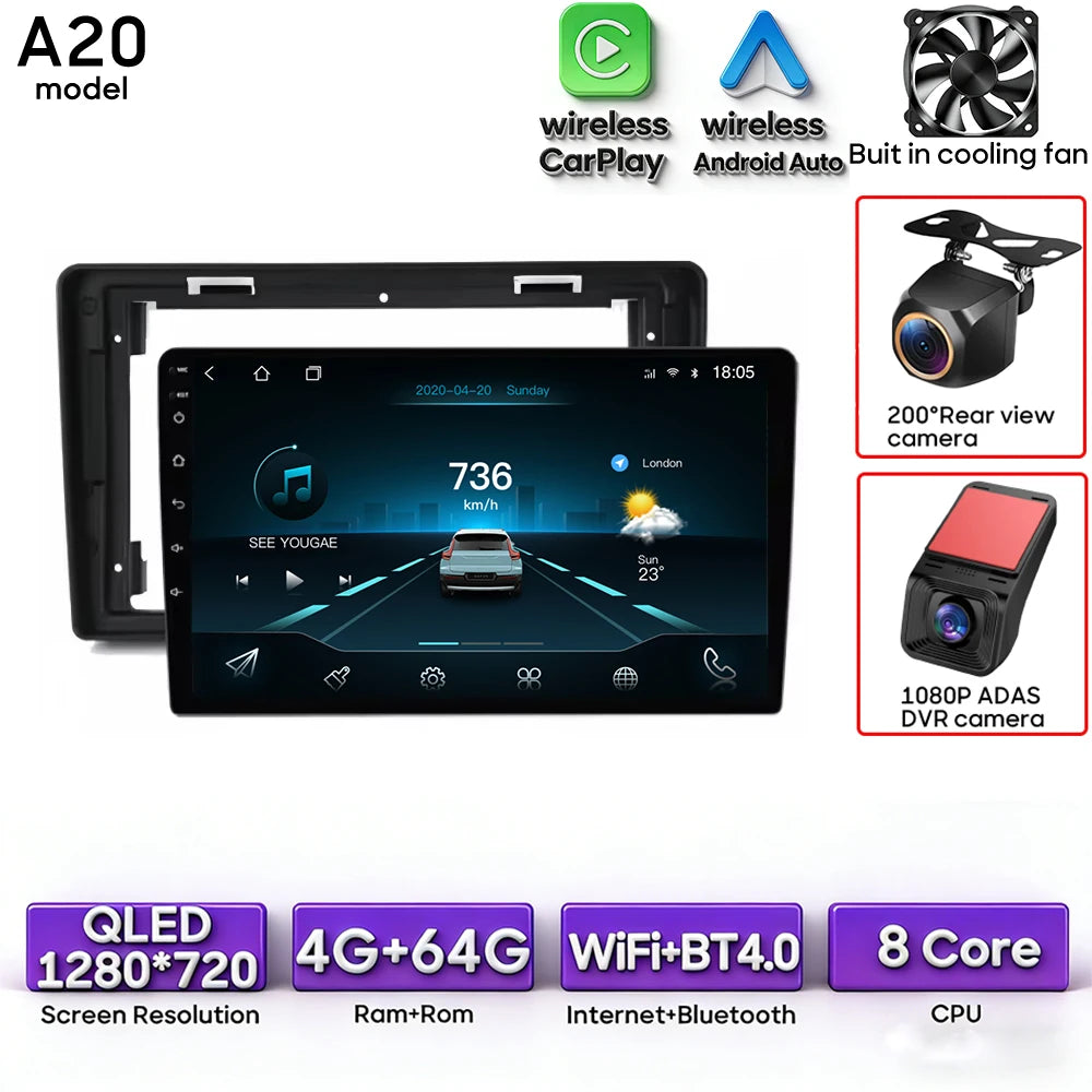 Car Stereo with Apple CarPlay & Android Auto, Compatible with Peugeot Partner & Citroen Berlingo 2 B9