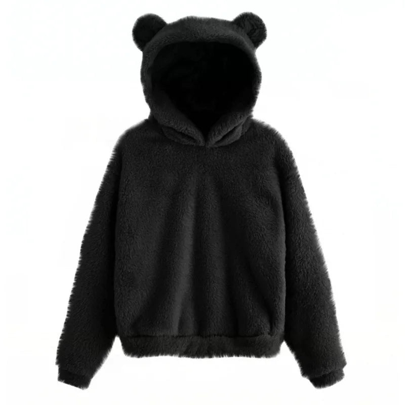 Women's Bunny Ear Hoodie - Plush Warm Long Sleeve Sweatshirt - photo 6