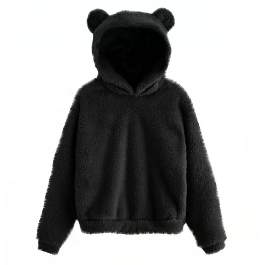 Women's Bunny Ear Hoodie - Plush Warm Long Sleeve Sweatshirt - photo 6
