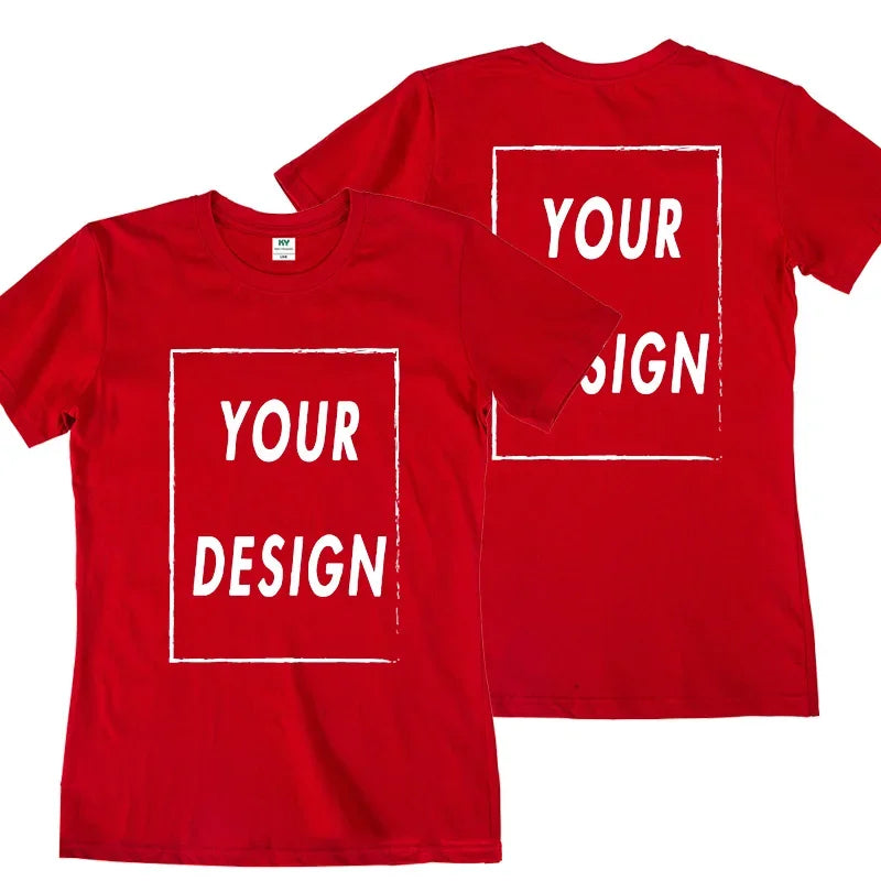 Custom T-Shirt for Men & Women – Add Your Own Design, Text & Logo | Front & Back Print | Team Shirt