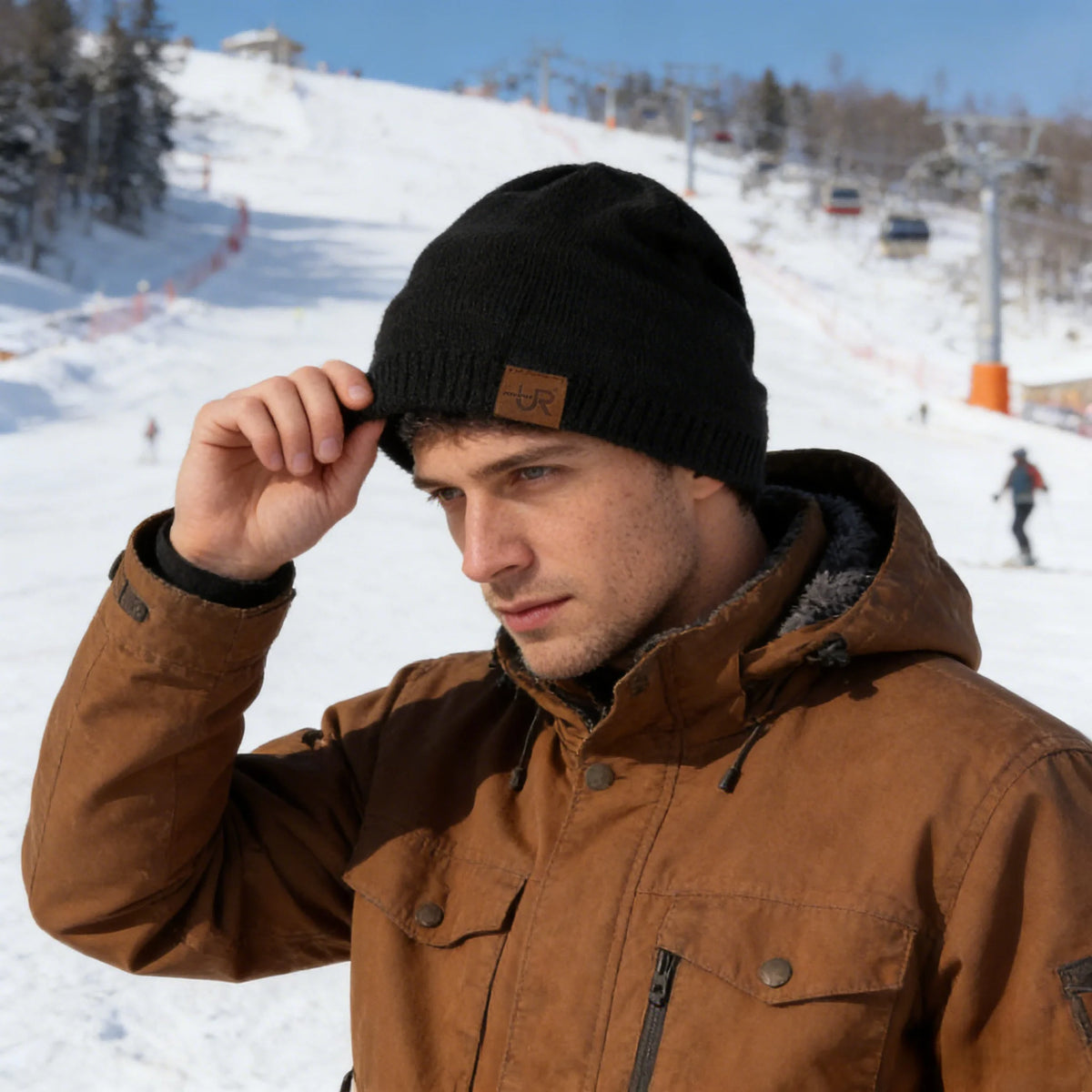 Fleece-Lined Knit Beanie, Unisex Winter Hat
