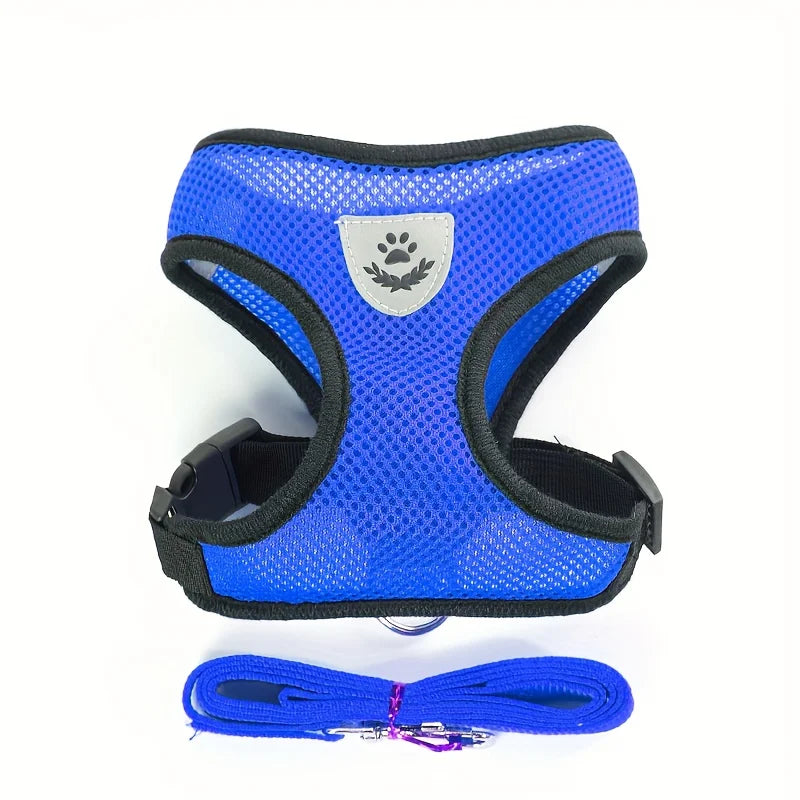 Cat Harness Adjustable, Escape-Proof Breathable Mesh with Reflective Vest  5-Foot Leash - Safe, Durable Outdoor Adventures