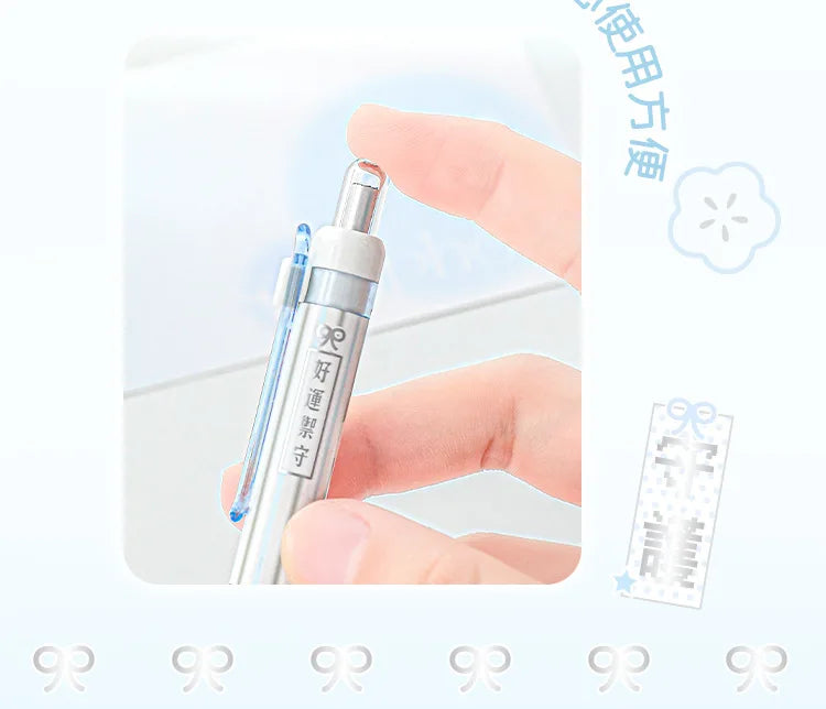 4pcs Good Luck Gel Pens Set Sweety Japanese Style 0.5mm Ballpoint Black Ink for Writing Student Back to School Kids Gift A3142