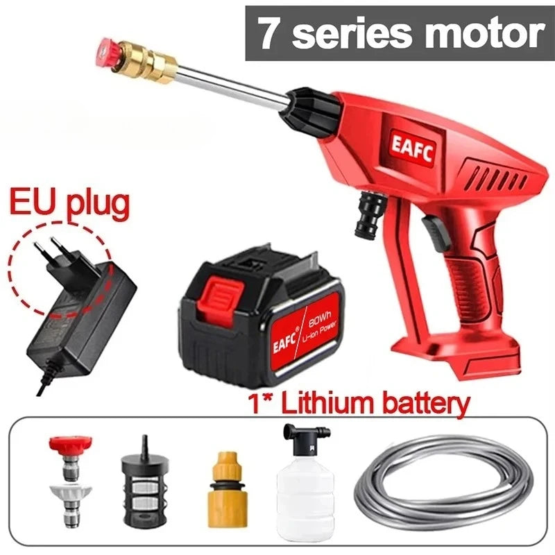EAFC 21V Cordless Pressure Washer — Foam Car Wash Spray Gun