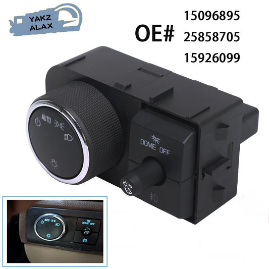 Headlight & Fog Light Switch — Chevrolet Avalanche, Silverado, Suburban, Tahoe & GMC Sierra/Yukon (2007–2013)