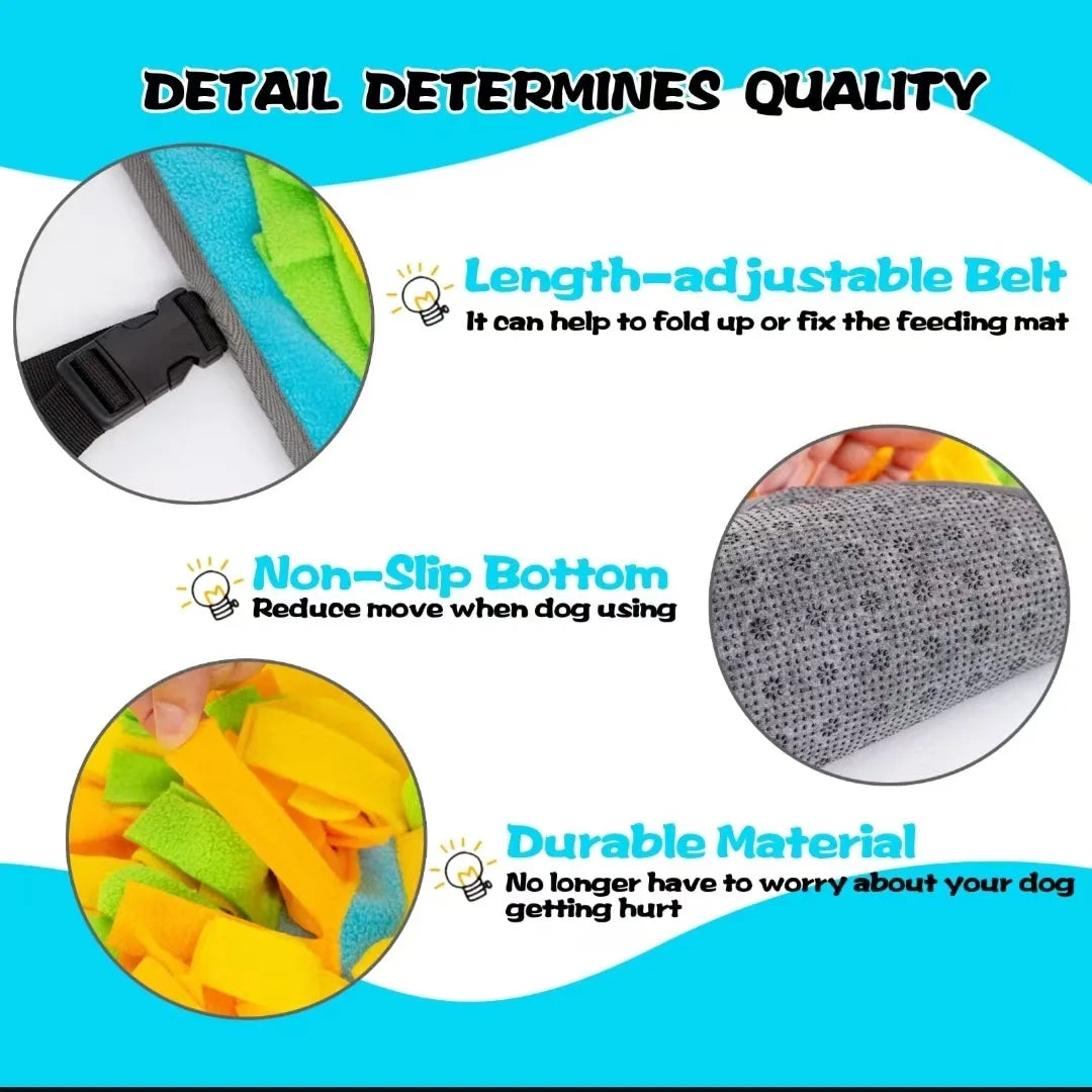 Fleece Snuffle Mat with Squeaky Toy - Machine Washable – photo 5