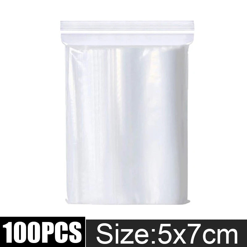 Thicken Clear Zipper Sealed Bags – Heavy-Duty Reclosable Plastic Storage Pouches for Jewelry, Food & Small Parts | Wholesale